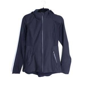 LULULEMON Hooded Sleet Sprinter Jacket Black Softshell Full Zip Women's 4